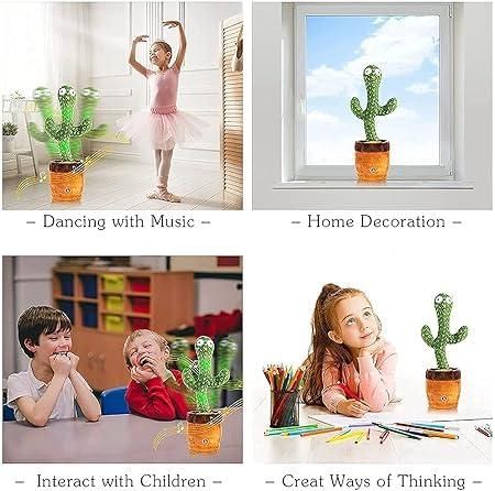 🌵 LED Musical Dancing & Talking Cactus Toy – Mimicry, Singing & Dancing Plush for Kids & Fun Décor
