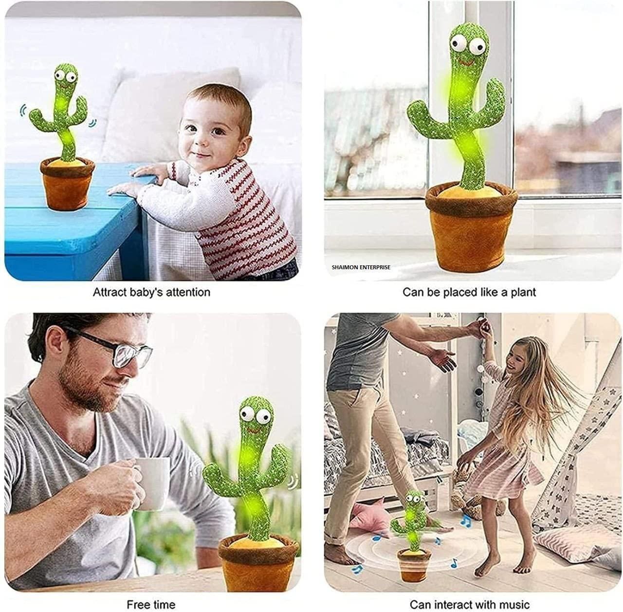 🌵 LED Musical Dancing & Talking Cactus Toy – Mimicry, Singing & Dancing Plush for Kids & Fun Décor
