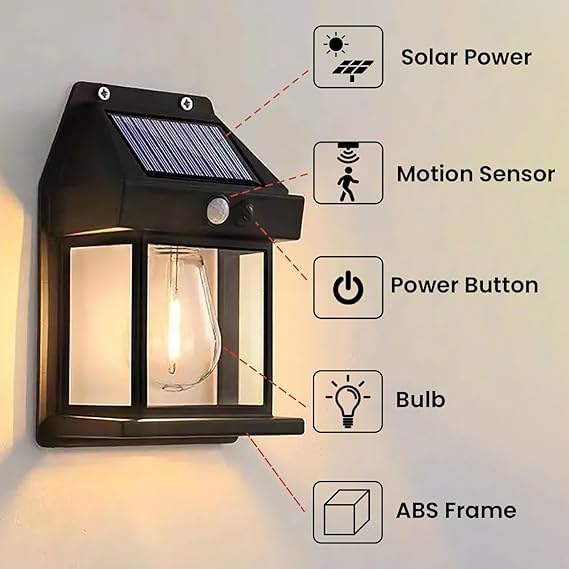 🌙 Solar Lamp Night Wireless Light – Waterproof Outdoor LED Wall Lamp for Home & Garden