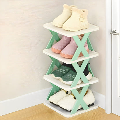 👟 Foldable Shoe Rack – Space Saving, Portable & Multicolor Organizer for Home