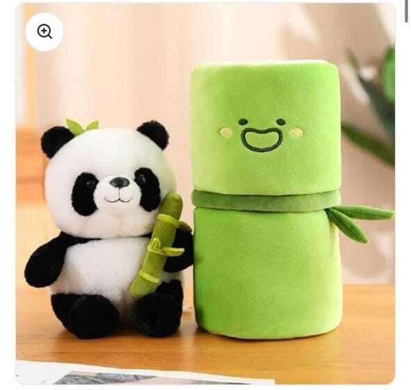 🐼 Panda Plush with Bamboo – Ultra Soft & Cuddly Stuffed Toy for Kids & Gifts