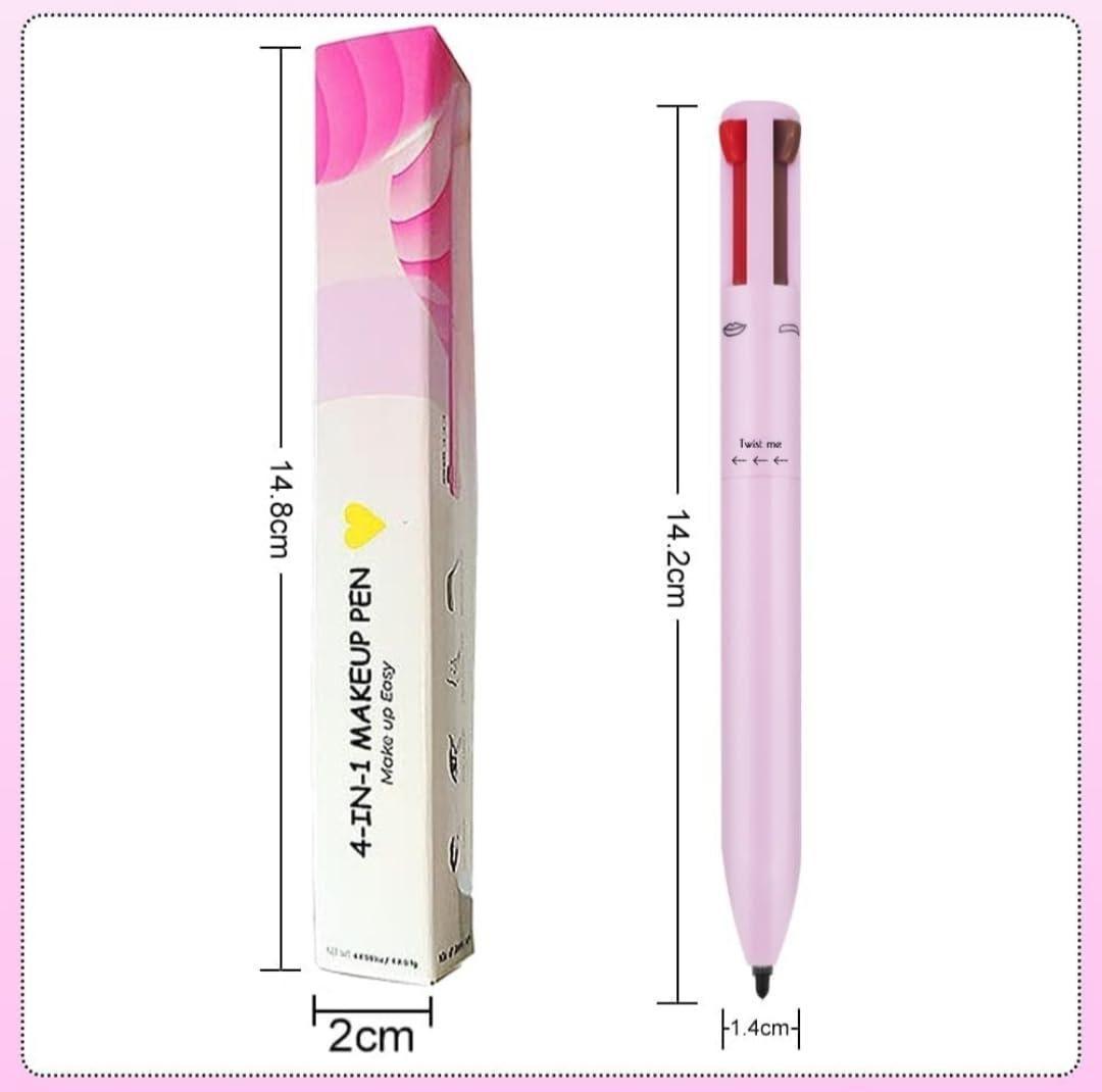💄 Touch Up 4-in-1 Makeup Pen (Multicolor) – Lip Liner, Eyeliner, Brow & Highlighter in One Pen
