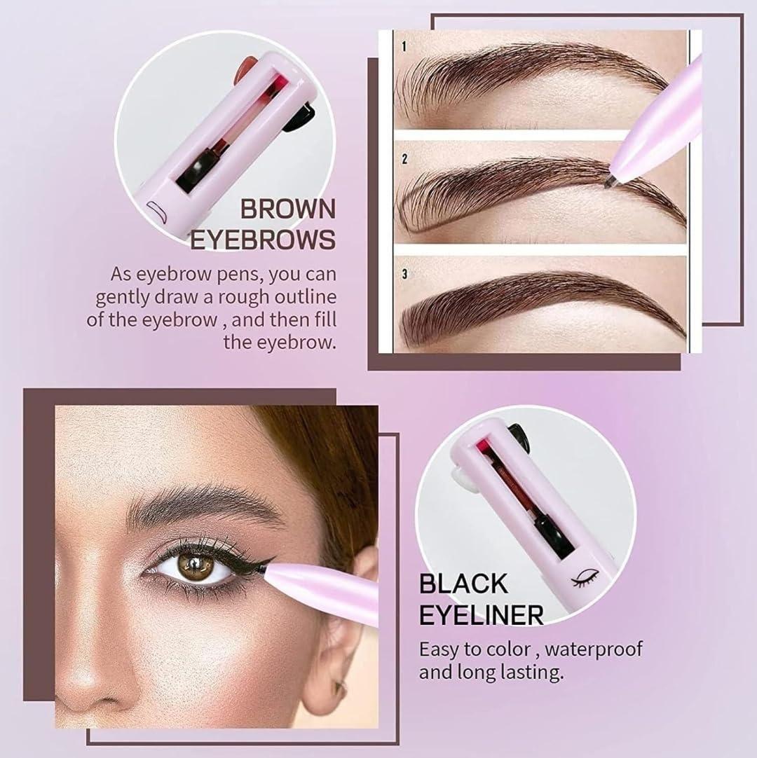 💄 Touch Up 4-in-1 Makeup Pen (Multicolor) – Lip Liner, Eyeliner, Brow & Highlighter in One Pen