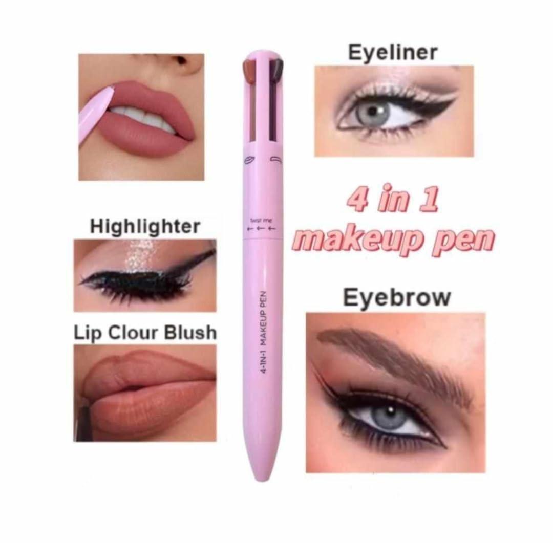 💄 Touch Up 4-in-1 Makeup Pen (Multicolor) – Lip Liner, Eyeliner, Brow & Highlighter in One Pen