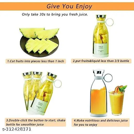 🥤 Electric Portable Mini Juicer Bottle – USB Rechargeable Wireless Personal Blender for Smoothies & Shakes