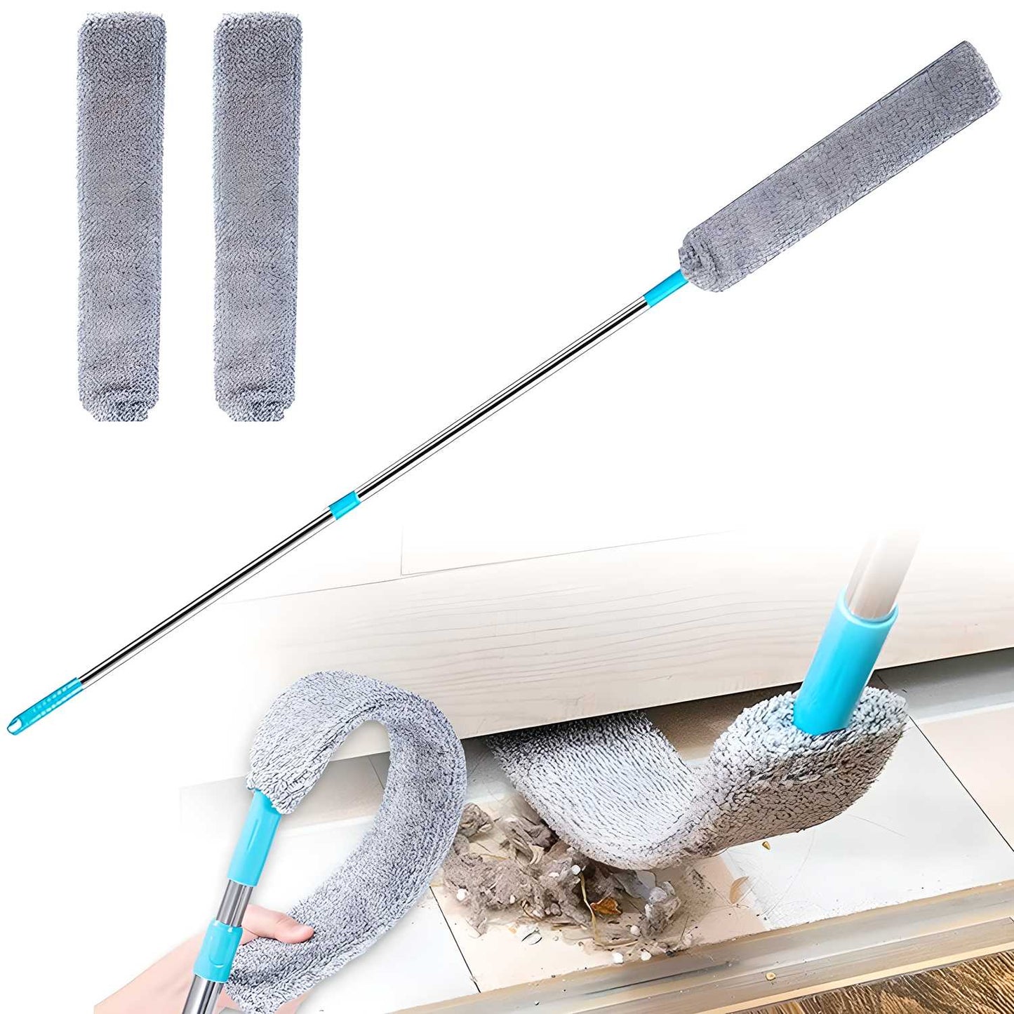 🧹 Retractable Gap Dust Cleaner – Flexible Microfiber Duster for Hard-to-Reach Space