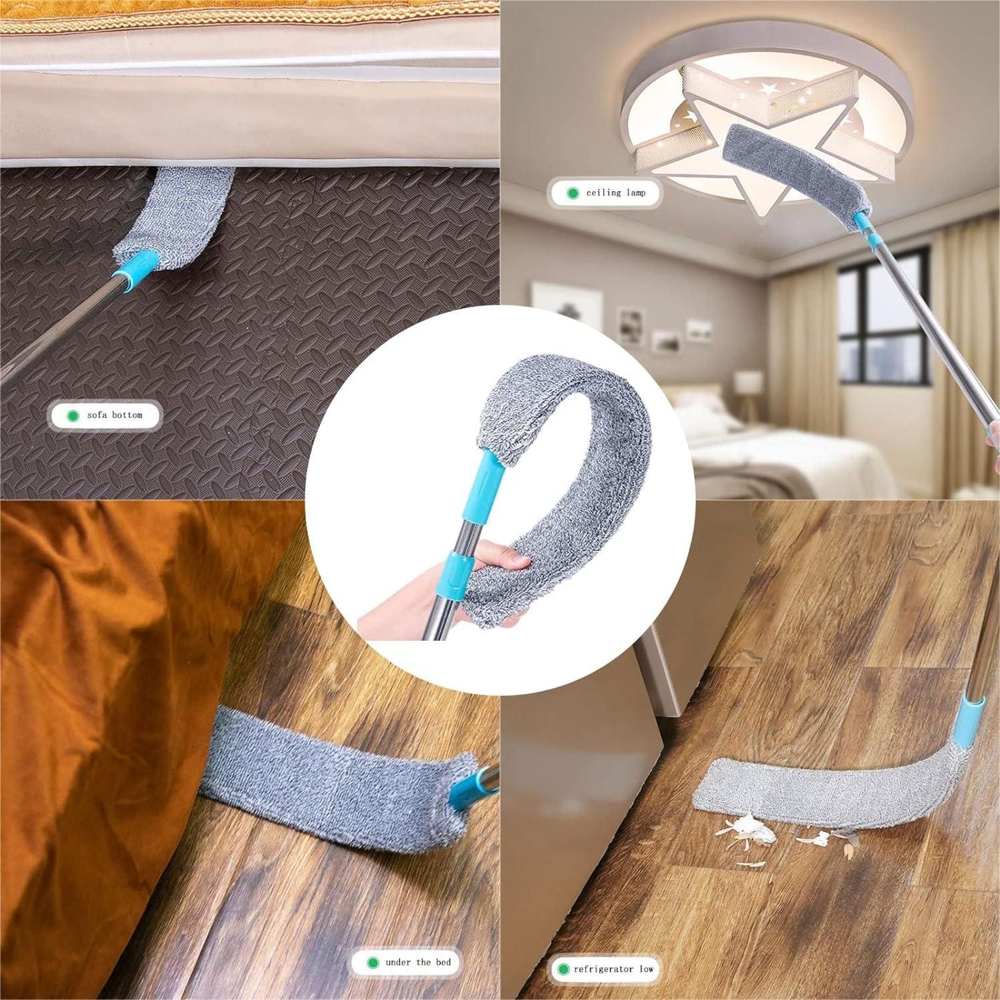 🧹 Retractable Gap Dust Cleaner – Flexible Microfiber Duster for Hard-to-Reach Space