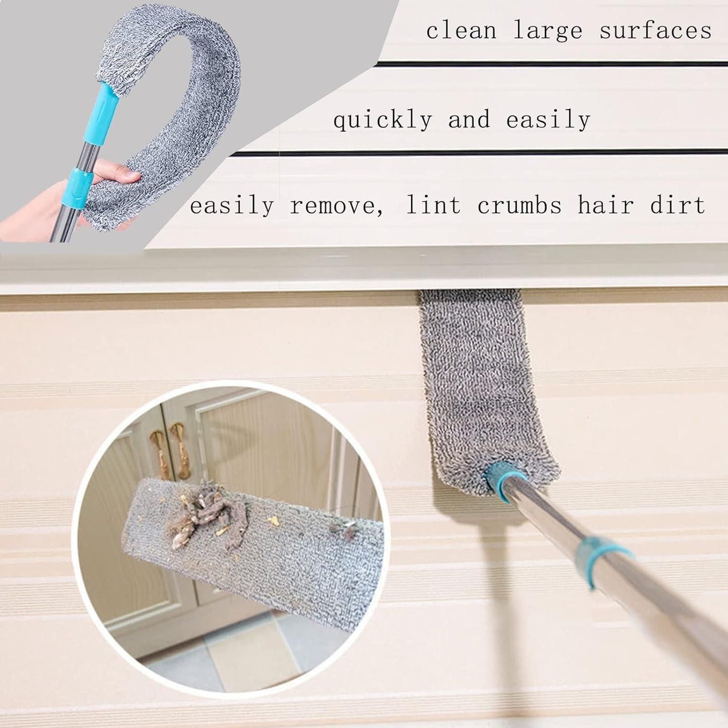 🧹 Retractable Gap Dust Cleaner – Flexible Microfiber Duster for Hard-to-Reach Space