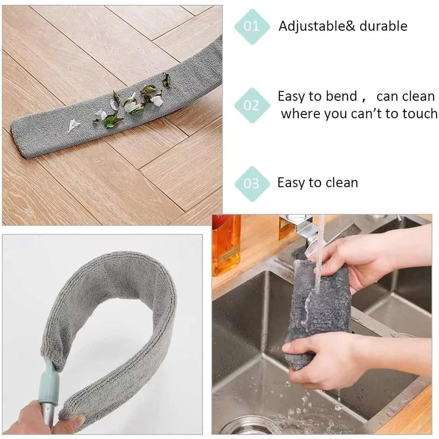 🧹 Retractable Gap Dust Cleaner – Flexible Microfiber Duster for Hard-to-Reach Space