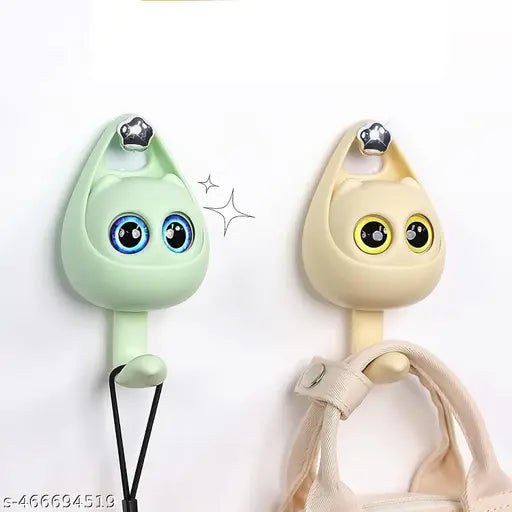 😺 Cat Eye Wall Hook – Decorative Adhesive Hook for Bags, Clothes & Accessories (Pack of 1)