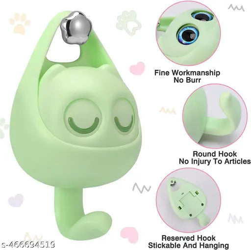 😺 Cat Eye Wall Hook – Decorative Adhesive Hook for Bags, Clothes & Accessories (Pack of 1)