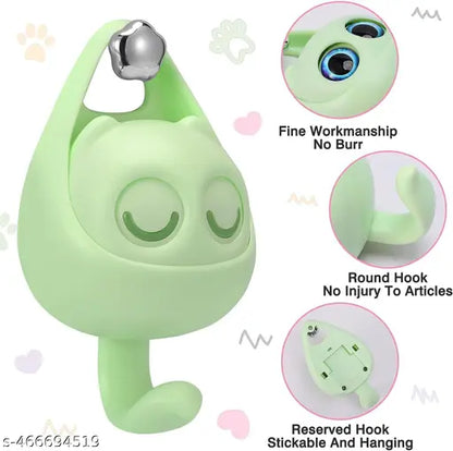 😺 Cat Eye Wall Hook – Decorative Adhesive Hook for Bags, Clothes & Accessories (Pack of 1)