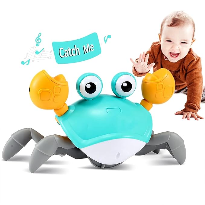 🦀 Crawling Crab Baby Musical Toy – Interactive Kids Toy with LED Lights & Rechargeable Battery