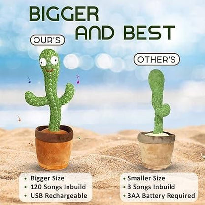 🌵 LED Musical Dancing & Talking Cactus Toy – Mimicry, Singing & Dancing Plush for Kids & Fun Décor