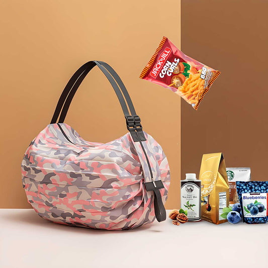 🛍️ 2 Pieces Foldable Shopping Bags | Eco-Friendly Reusable Grocery & Travel Tote