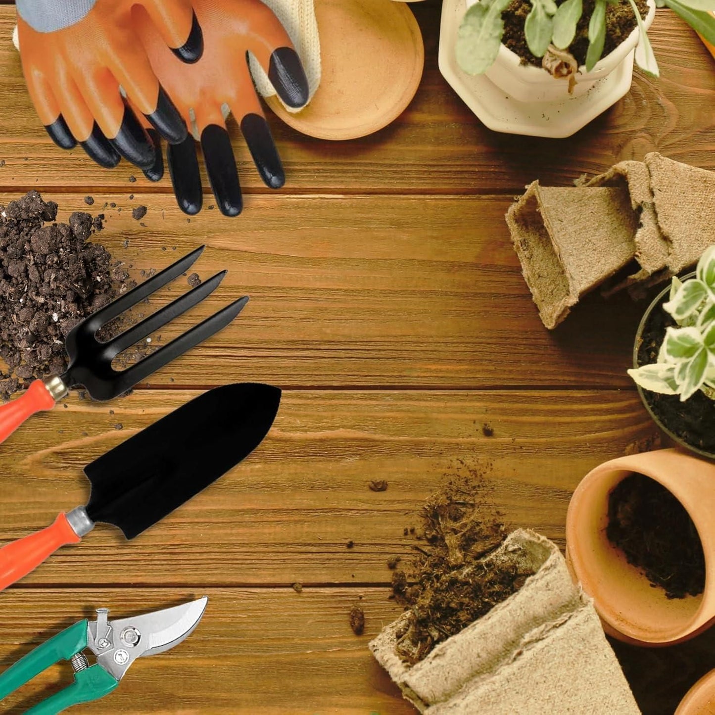 🌿 6-in-1 Garden Tool Kit with Storage Box | Essential Gardening Tools for Home & Outdoor