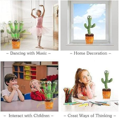 🌵 LED Musical Dancing & Talking Cactus Toy – Mimicry, Singing & Dancing Plush for Kids & Fun Décor