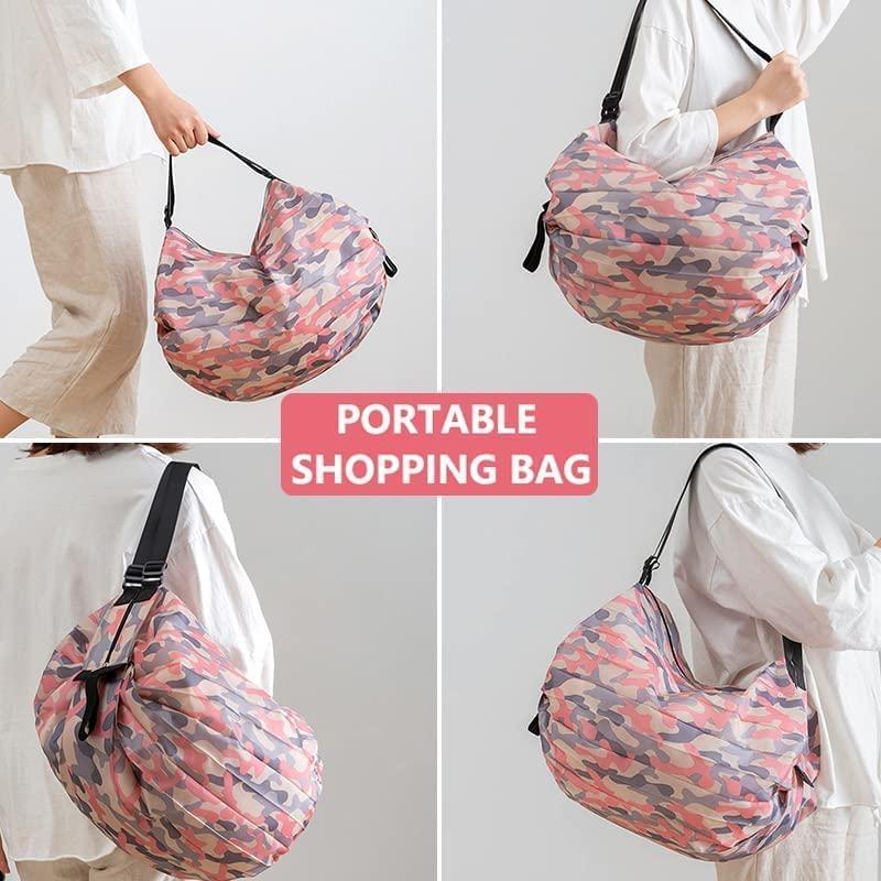 🛍️ 2 Pieces Foldable Shopping Bags | Eco-Friendly Reusable Grocery & Travel Tote