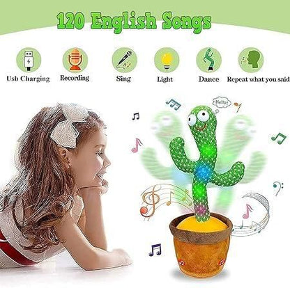🌵 LED Musical Dancing & Talking Cactus Toy – Mimicry, Singing & Dancing Plush for Kids & Fun Décor