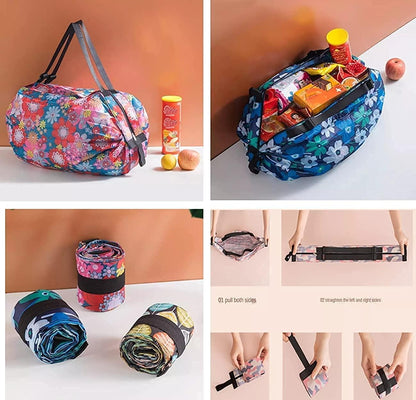 🛍️ 2 Pieces Foldable Shopping Bags | Eco-Friendly Reusable Grocery & Travel Tote