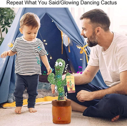 🌵 LED Musical Dancing & Talking Cactus Toy – Mimicry, Singing & Dancing Plush for Kids & Fun Décor