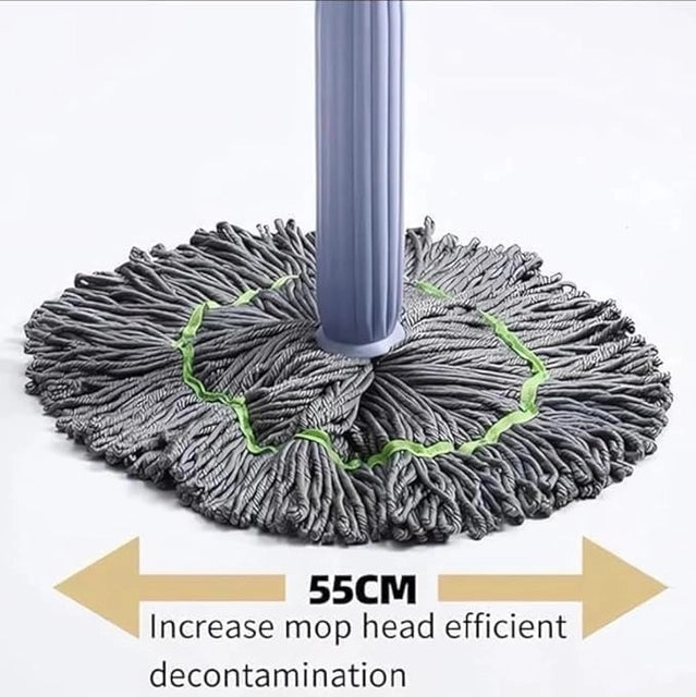 🧹 3-in-1 Dehydrated Floor Cleaning Mop | Self-Wringing 360° Rotatable Adjustable Mop for Home & Office
