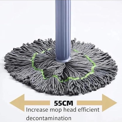 🧹 3-in-1 Dehydrated Floor Cleaning Mop | Self-Wringing 360° Rotatable Adjustable Mop for Home & Office