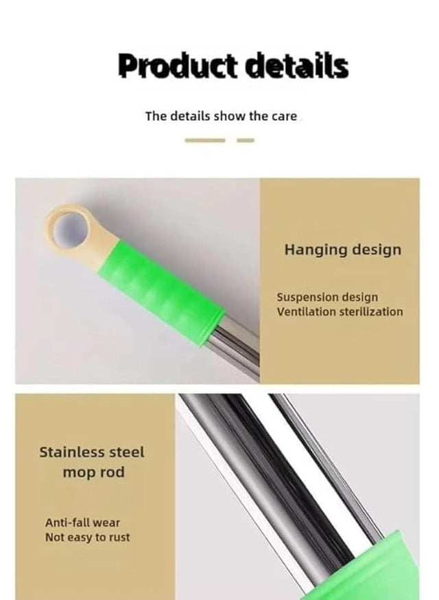 🧹 3-in-1 Dehydrated Floor Cleaning Mop | Self-Wringing 360° Rotatable Adjustable Mop for Home & Office